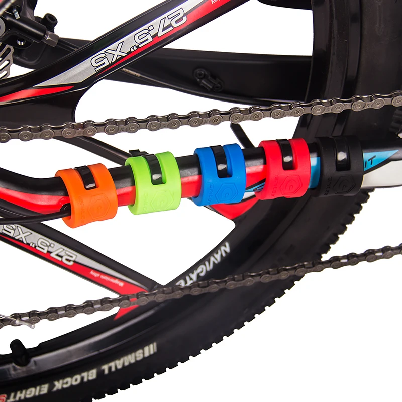 Bicycle Protective Gear Road Mountain Bike Frame Collision Rubber Protection Ring Guard Chain Protector Stickers 4pcs/Set