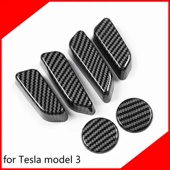 

3pcs For Tesla model 3 Car Electric seat adjustment button decorative frame interior for Tesla 3 Car accessories Gifts