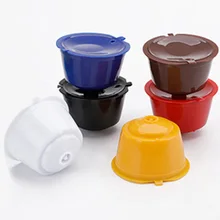 Kapsułka z kawą filiżanka filtrowa wielokrotnego użytku pasuje do Dolce Gusto Nespresso z łyżeczką szczotki filtry do akcesoriów kuchennych kapsułki do ekspresu do kawy kubek
