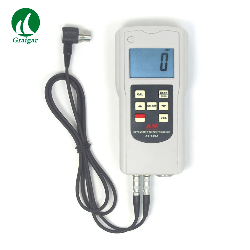 

AT-140A Ultrasonic Thickness Gauge Meter Tester 0.1mm Resolution 1.2~200mm