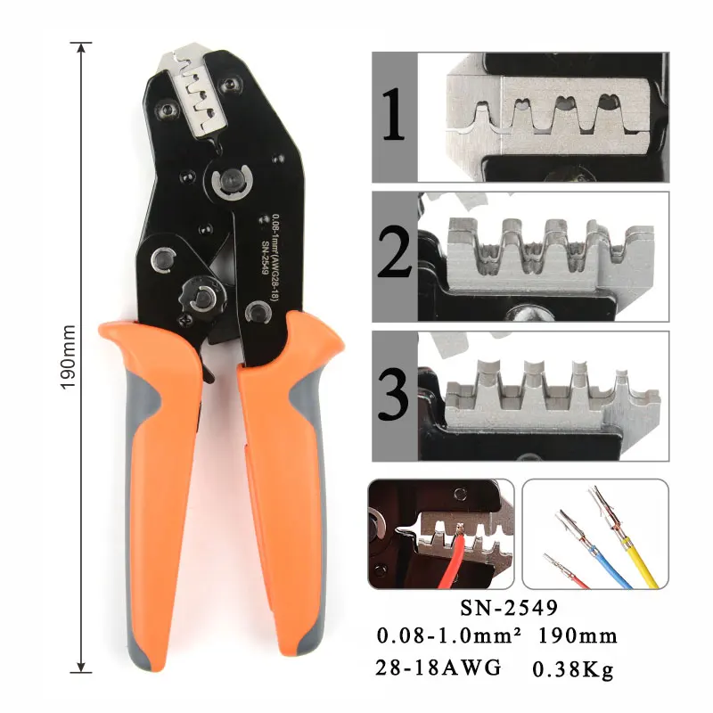 Pince à sertir avec 520 pcs Dupont 2,54 mm Connecteurs Assortiment kit Pince à sertir avec 520 pcs Dupont 2,54 mm Connecteurs Assortiment kit