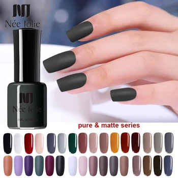 

NEE JOLIE 8ml Nail Polish Matte Effect Nail Color Nail Varnish 3.5ml Glitter Nail Art varnish Polish for Fingers