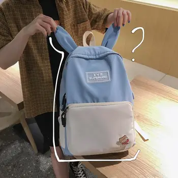 

Women's Backpacks Fashion Female Cute Rabbit Ears Bag For Teenager Girls Harajuku Summer School Bookbag
