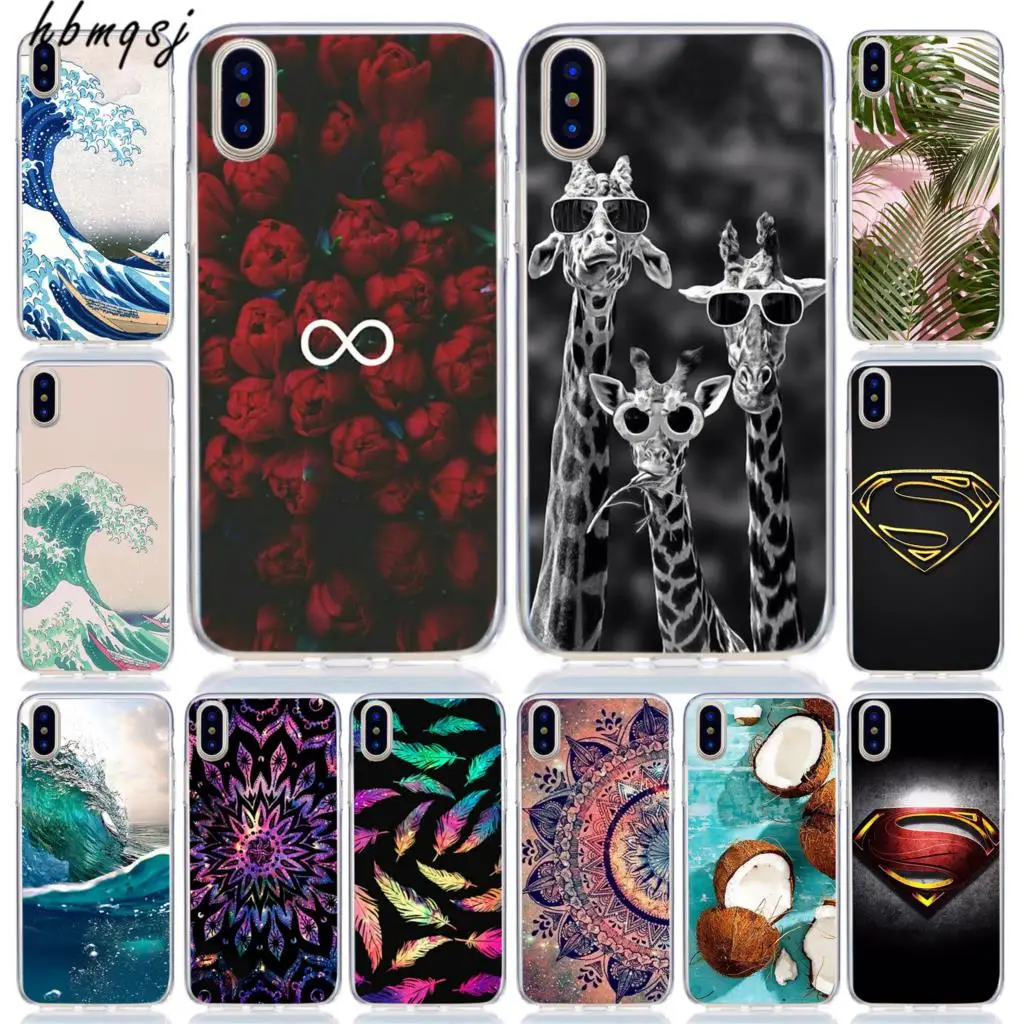 Fashion funda for iphone 11 pro case silicone soft tpu clear mandala cool giraffe original back cover |