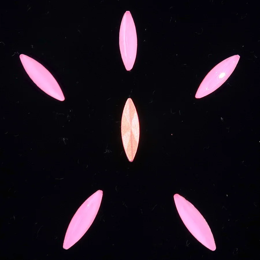 Стеклянный кристалл 4*15 мм желе конфеты и AB цвета тонкий Наветт Форма Клей На Стразы бусины аппликация nailart рукоделие diy отделка - Цвет: A23 Pink