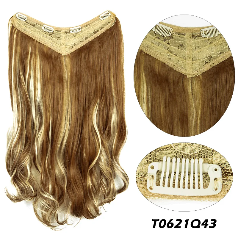 Lelinta v-shaped extensões de cabelo uma parte