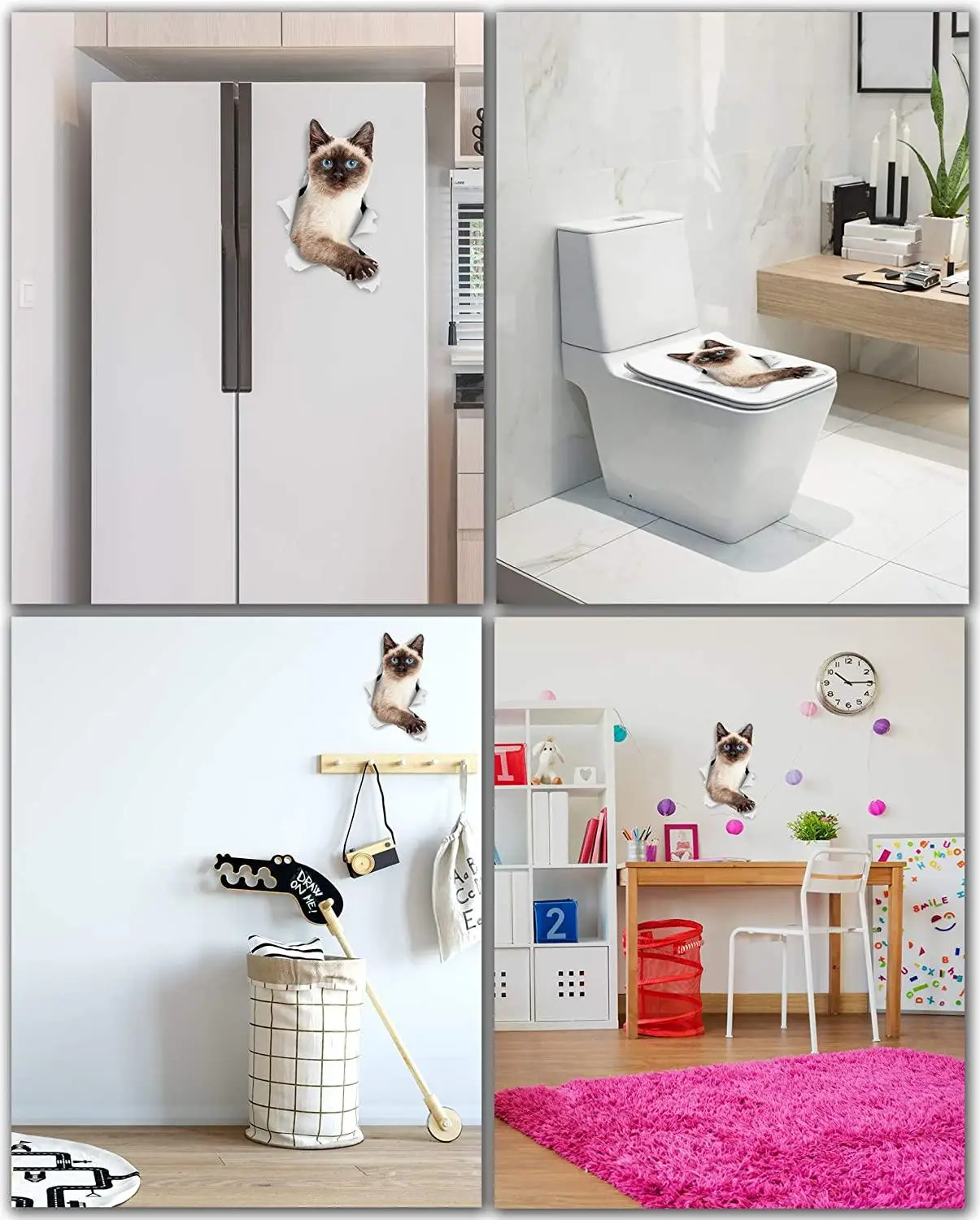 Wall stickers 3D cat for wall fridge toilet diary stationery album flakes scrapbooking