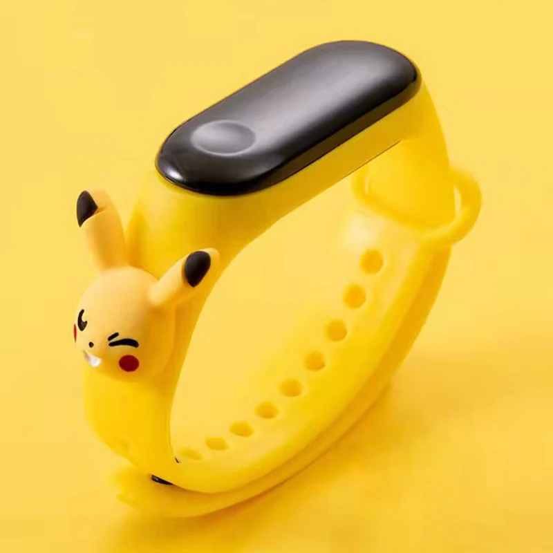 Pokemon Picachu Fashion Cartoon Electronic Watch Ring Strap Wristband Sports Smart Bracelet Silicone Replacement Kids Toy Gift Pokemon Picachu Fashion Cartoon Electronic Watch Ring Strap Wristband Sports Smart Bracelet Silicone Replacement Kids Toy Gift