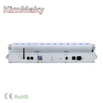 

Free Shipping Maky DJ lighting 12*18w RGBWA+UV Led Bar Uplights 6 IN 1 Led Battery Wireless Dmx Led Wall Washer