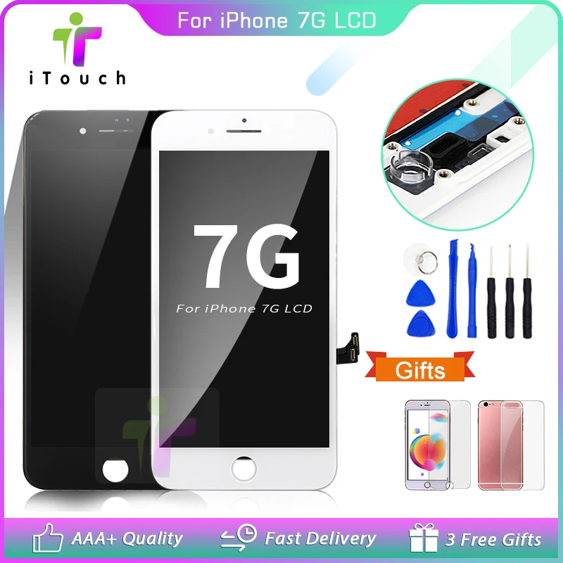 ЖК-дисплей для iPhone 7 класса AAA +++ с 3D сенсорным экраном Замена экрана без битых