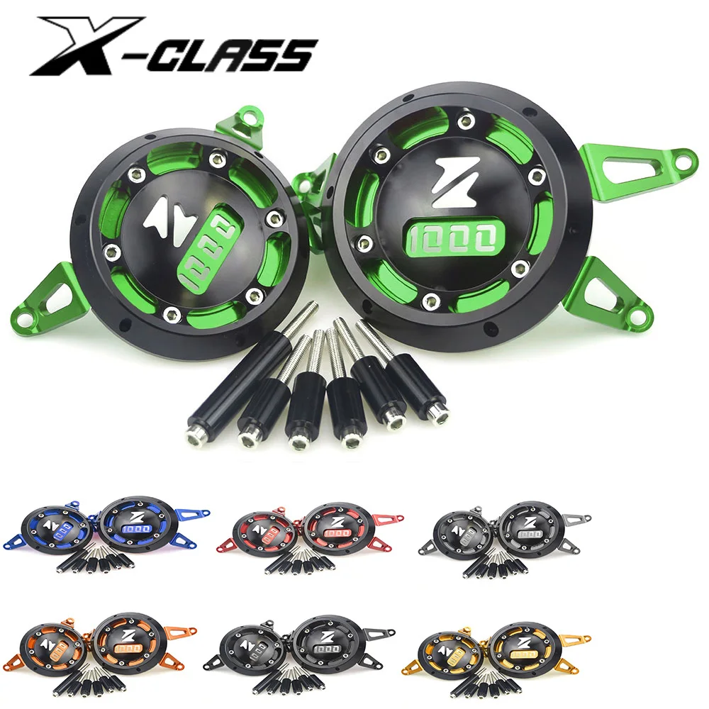 Motorcycle Engine Guard Side Stator Case Cover Protector Green Accessories for Kawasaki Z1000 Z1000SX 2011 - 2016 2017 2018 2019