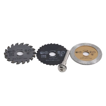 

Wood Circular Saw Blade Set Steel Saw Blade 3pcs Cutting Blade Rotary Tool With Mandrel For Industry High Quality Durable Tool