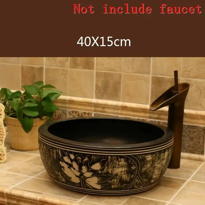 MODEL A Bagno Lavandino Vanity Lavatory Mano Para Lavatorio Bowl De Lavabo Fregadero Black Bassin Cuba Basin Pia Banheiro Bathroom Sink - Цвет: MODEL A