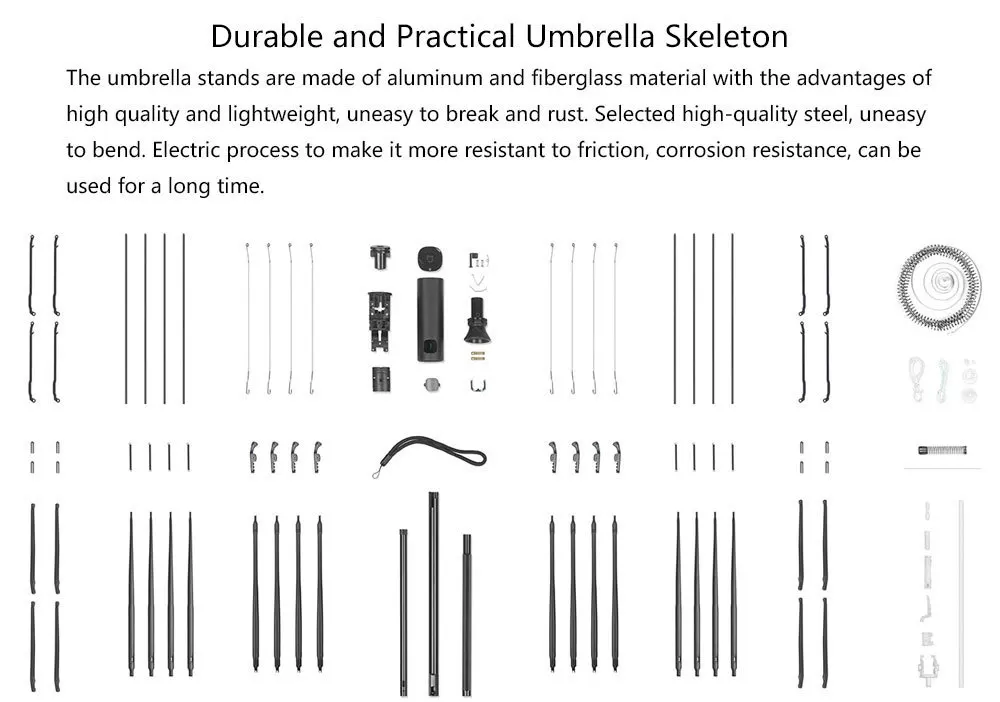 Xiaomi Mijia Automatic Sunny Rainy Umbrella Aluminum Windproof Waterproof UV Umbrella Man woman Summer Winter (7)