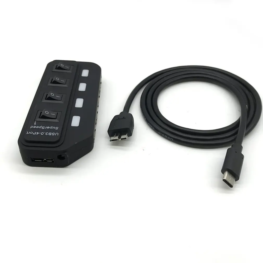 5 Гбит/с type-C 4 порта USB3.0 зарядное устройство мульти-порты USB наружное настенное дорожное зарядное устройство настольная зарядка Центральная станция для ПК
