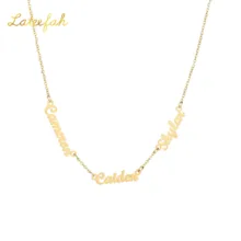 Lateefah Custom Fashion Stainless Steel Jewelry Multi Names  Family Memember Nameplate Choker Friendship Simple Gift For Women