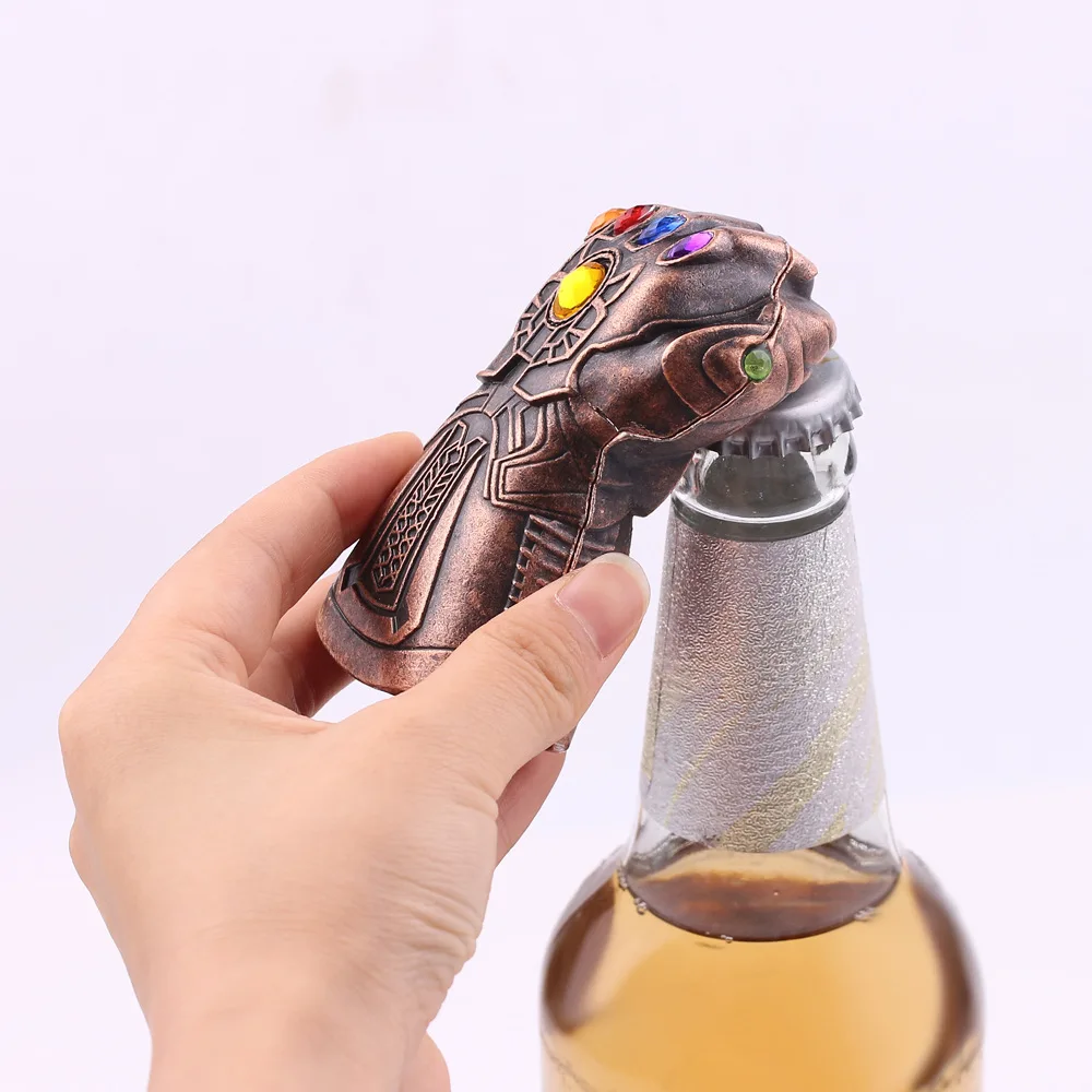 

The Avengers 4 Marvel Thanos Infinity Gauntlet Alloy beer bottle openers Creative Kitchen bar tool toys for kids