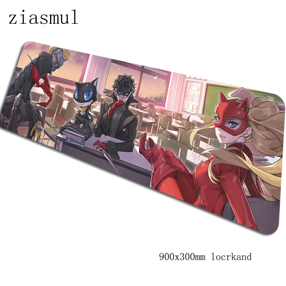 Persona 5 Коврик для мыши 90x30 см компьютерный коврик для мыши locrkand padmouse большой esports Коврик Для Мыши Эргономичный гаджет офисные настольные коврики - Цвет: Size 900x300x2mm