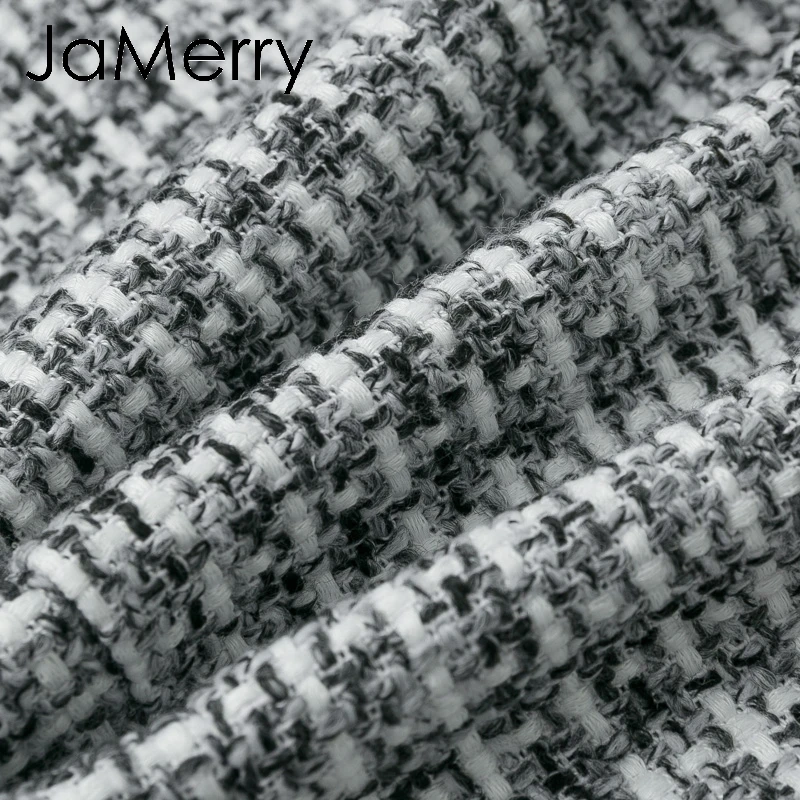 JaMerry винтажная клетчатая рабочая одежда офисная Дамская Куртка Блейзер женские двубортные с пуговицами на ремне пальто длинный рукав износоустойчивый фланелевый Блейзер Пальто