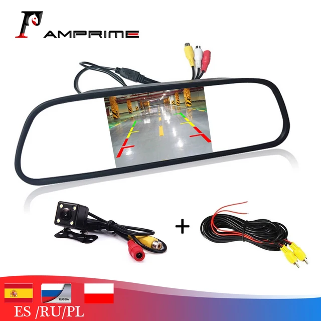 $US $19.45  AMPrime 4.3 inch Car HD Rearview Mirror Monitor CCD Video Auto Parking Assistance LED Night Vision