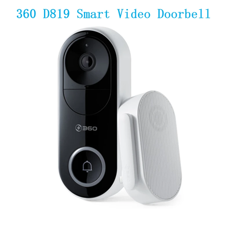 360 D819 смарт видео дверной звонок WiFi 1080P AI распознавание лица работающий на линии