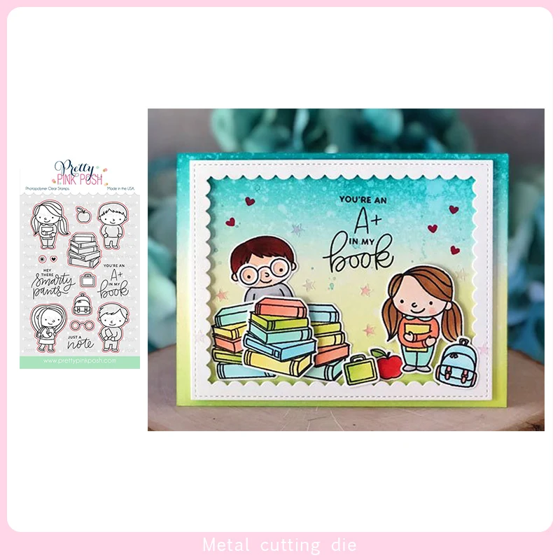 

Education and Study stamp and Cutting Dies for DIY Scrapbooking Photo Album Decorative Embossing Paper Card Crafts Die Cut 2019