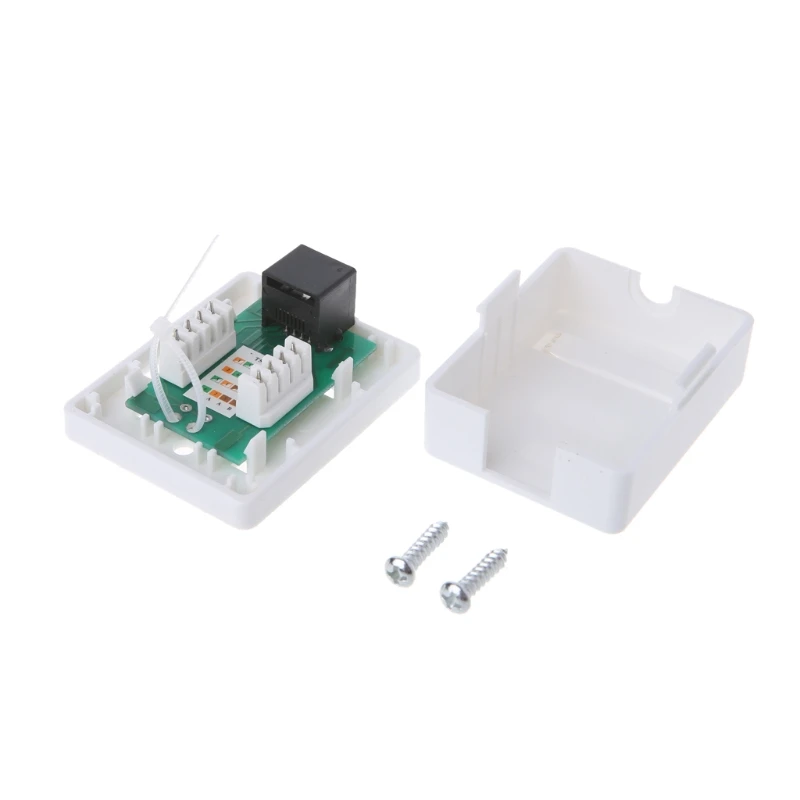 

Cat6 RJ45 8P8C UTP Unshielded Single Port Desktop Mount Box