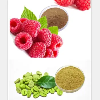 

30pcs Raspberry ketones & 30pcs green coffee bean extract ketone slinming flavonoids chlorogenic acid