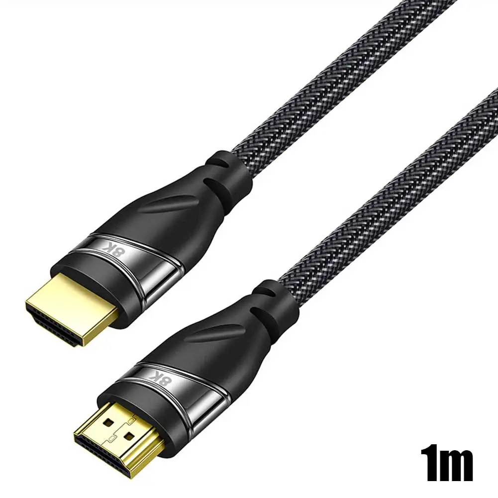 1m HDMI 2,1 ARC видео кабель 8 к 60 Гц 4 к 120 Гц 48 Гбит/с высокой четкости HDMI конвертер шнур для усилителя ТВ PS4 PS3 HD tv s проекторы - Цвет: 1m