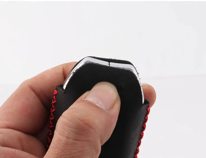 Lsrtw2017 Cow Leather Car Key Bag Protective Bag for Peugeot 3008 5008 Interior Accessories