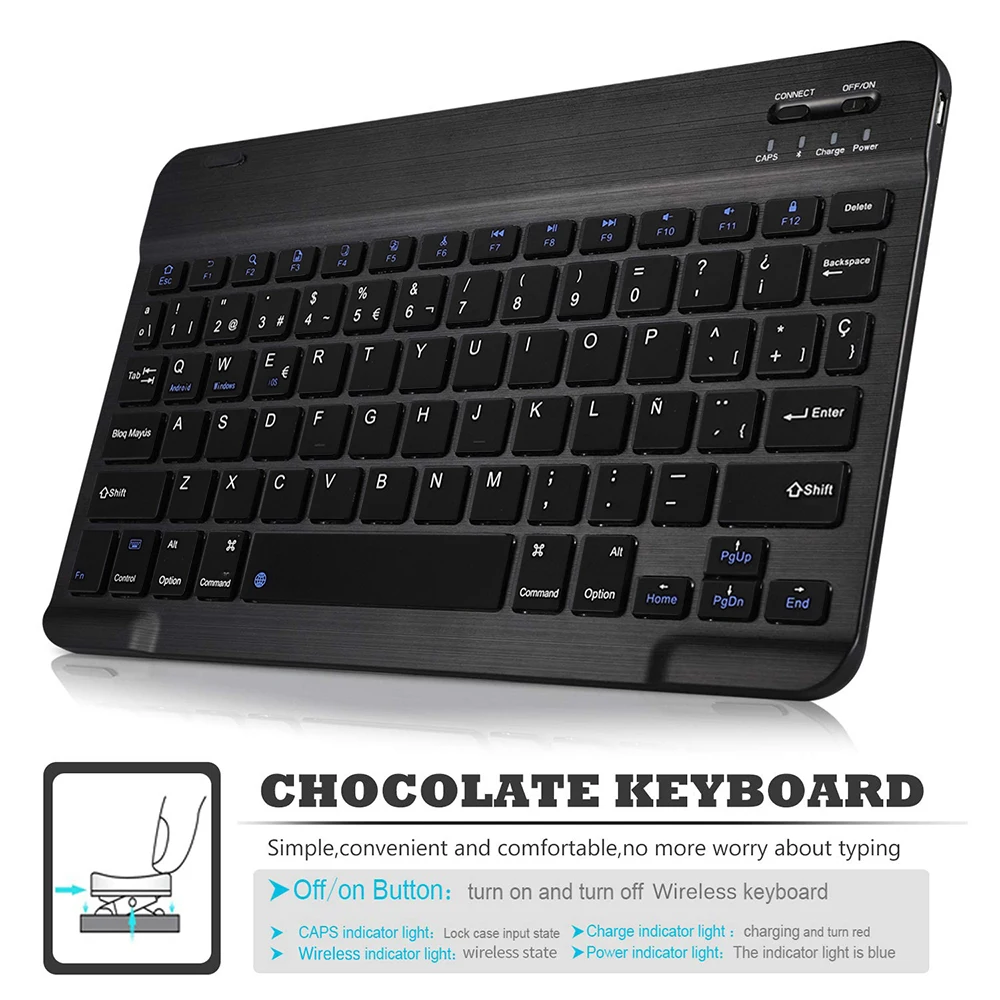  Spanish Keyboard Case For Samsung Galaxy Tab S5e 10.5 T720 T725 Wireless Backlit Keyboard Tablet Ca