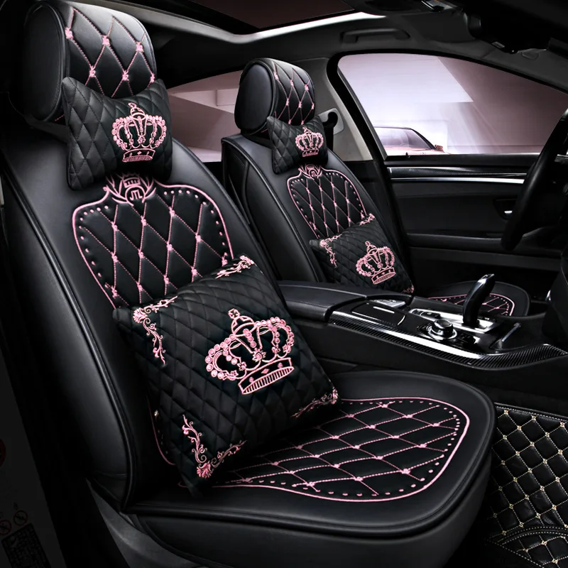 Black Short Plush Warm Diamond Shape Car Rear Row Seat Cover Protector Cushions