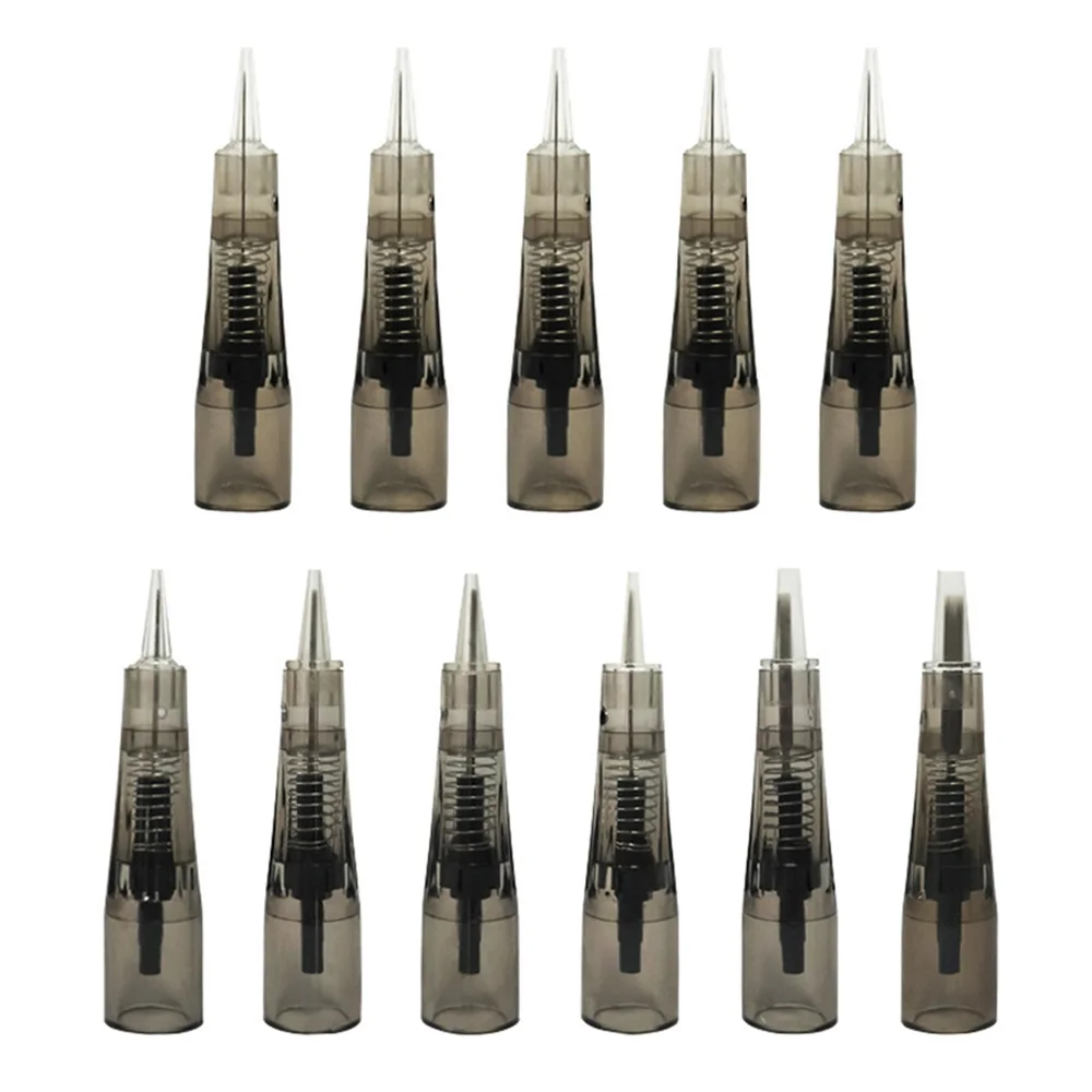 

10pcs/lot Tattoo Needles Microblading Eyebrow Cartridges Permanent Makeup Push-in 1R/0.18/0.25/0.3/0.35/0.4 3R/5R/7R 3F/5F/7F