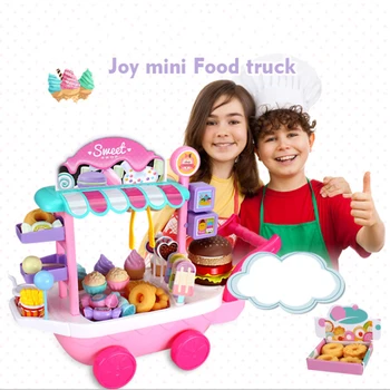 

36 Pcs Funny Gifts Plastic Ice Cream Mini DIY Candy Cart Toy Set Non Toxic Children Pretend Game House Play Simulation