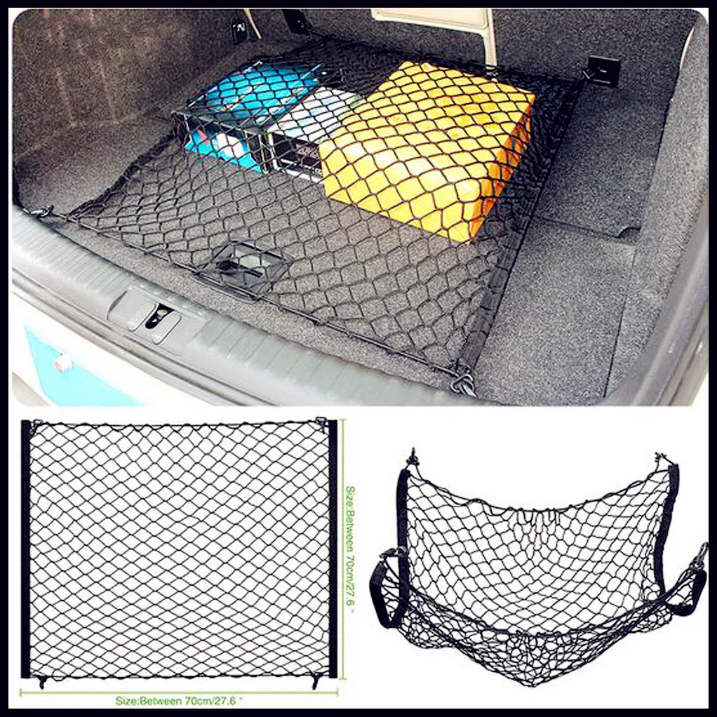 Автомобильный сетчатый эластичный нейлоновый задний грузовой багажник сумка для багажа Сетка для Audi A4 Avant A4 Cabriolet A6L A8L TT TTS любые автомобили