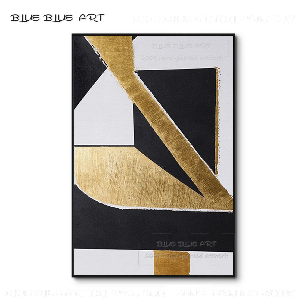 

Hand-painted High Quality Modern Abstract Gold Oil Painting on Canvas Simple Not Easy Abstract Oil Painting for Wall Decoration