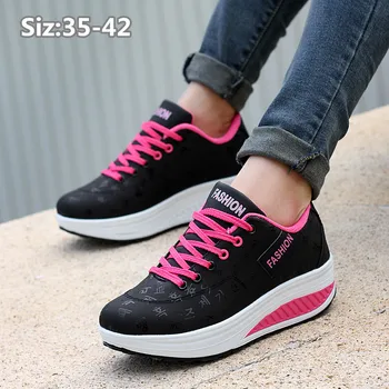 

Women's Sneakers Fashion Sport Comfortable Lightweight Ladies Casual Thick Bottom Shake Shoes