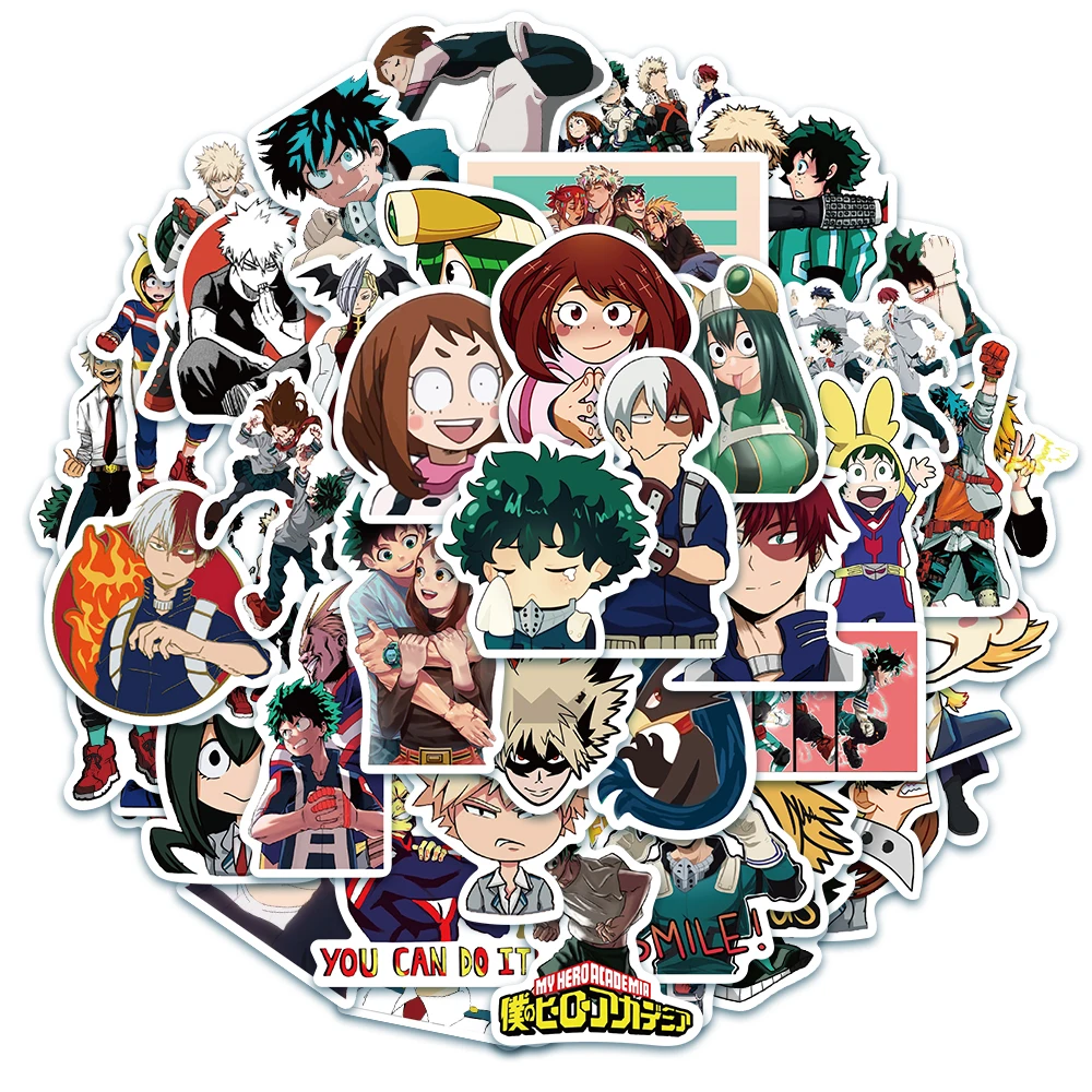 100pc My Hero Academia Stickers Anime Set Sticker Katsuki Eijiro Shoto  Ochaco