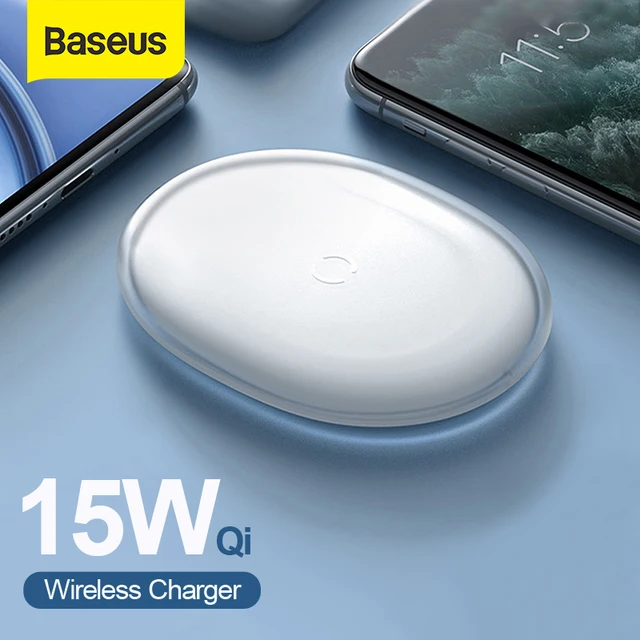 Baseus 15W Qi Wireless Charger For iPhone 12 11 Pro XS Max XR Fast Wireless Charging Pad For Xiaomi mi 10 Samsung S9 S10 Huawei