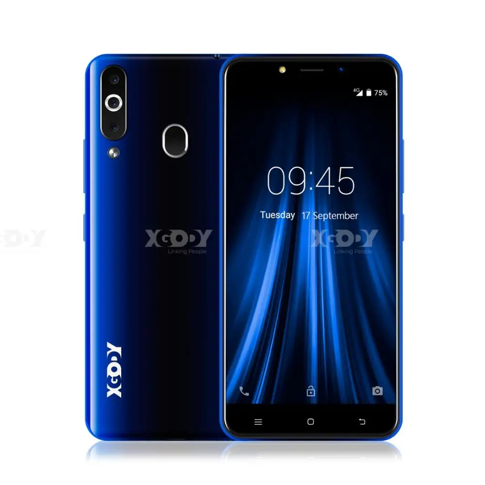 XGODY 4G мобильный телефон K20 Pro 2 Гб 16 Гб Смартфон 5,5 ''QHD экран MTK6737 четырехъядерный Android 6,0 разблокировка отпечатка пальца 2300 мАч