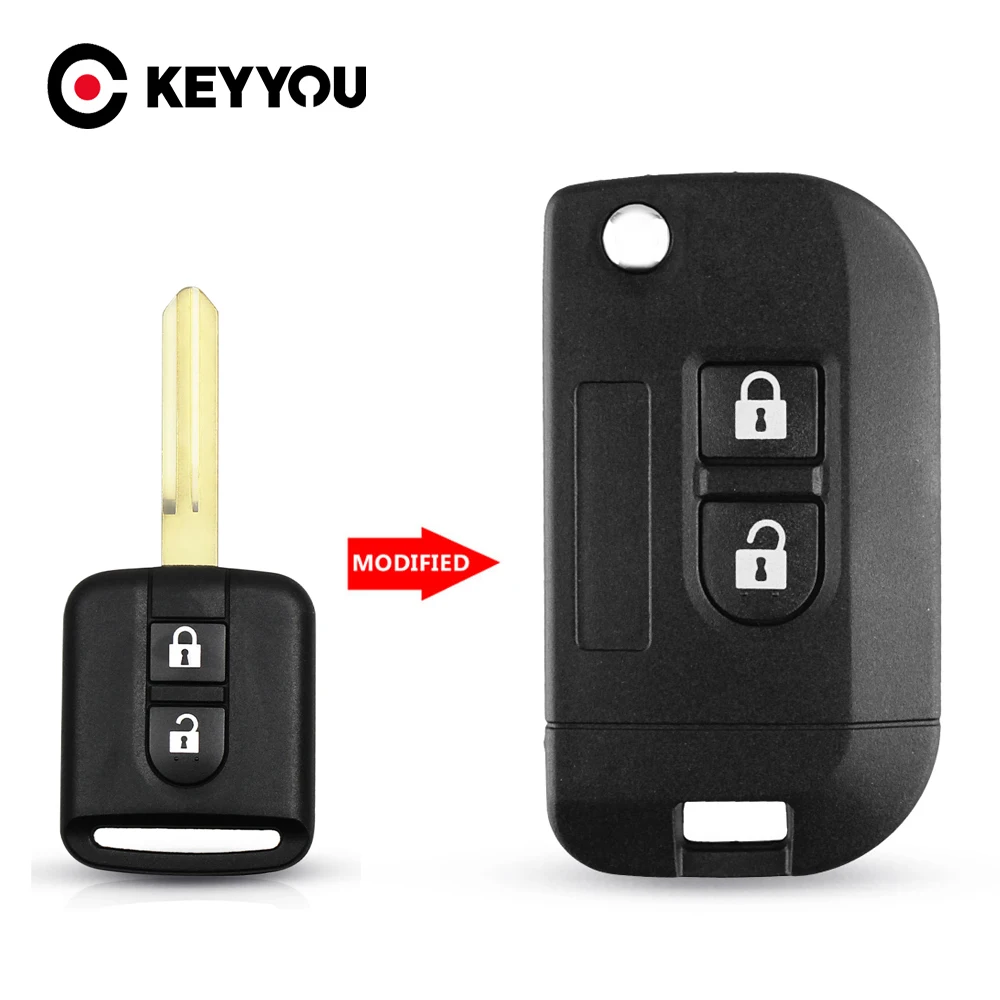 Корпус Ключа KEYYOU для Nissan Qashqai Primera Micra Navara Almera Note Sunny Модифицированный ключа от