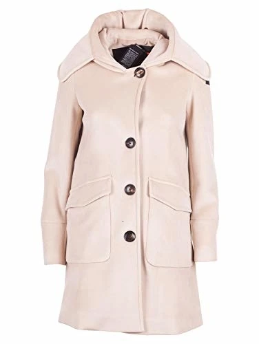 RRD Cappotto Neo Velvet Parka Donna, Cappuccio, Maxi Bottoni, Sabbia, A/I-20