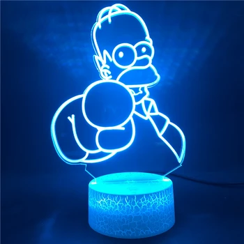 

The Simpsons Figure 3d Light LED Night Lights Color Chang LED Kids Bedroom Decor Lamp 3d Lamp for Children Christams Gifts