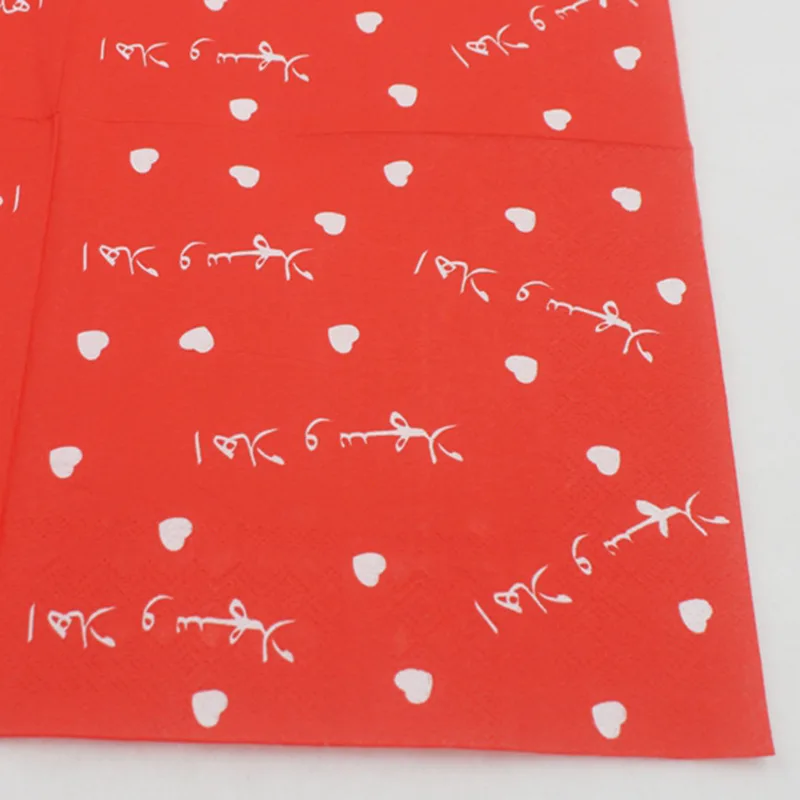 [Доступно в настоящее время] Цветная салфетка с принтом арабский креативный материал свадебная бумага сердце день Святого Валентина Kleenex