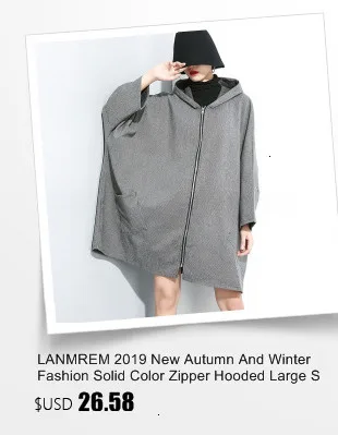 LANMREM, новинка, Зимний пуловер с высоким воротником, сшитое платье, необычное платье большого размера, свободное платье контрастного цвета, PC091