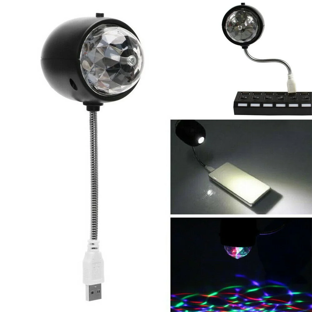 

Laser Crystal Magic Ball Light Mini USB RGB Party Stage Effect Light