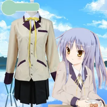 

Japan Anime Angel Beats ! Tachibana Kanade JK School Uniform Women Cosplay Costume Coat Shirt Skirt Tie