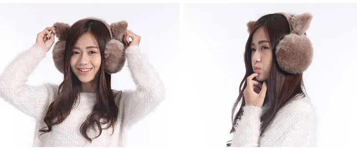 Lady loveliness cat ear warmers male female Earmuffs fur earmuffs Earlap ear cover ear muffs orejeras Winter freeshipping