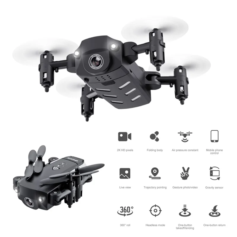 KK8 Foldable Mini Drone RC Quadcopter HD 1080P 2K Camera Wifi FPV Dron Altitude Hold Selfie RC Helicopter Toy 15 Min Flight Time