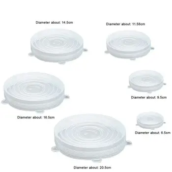 

New 12 pcs Silicone Lid Stretch Reusable Lids Expandable Silicone Lid Universal / Food Storage, Suitable for Microwave / Oven /